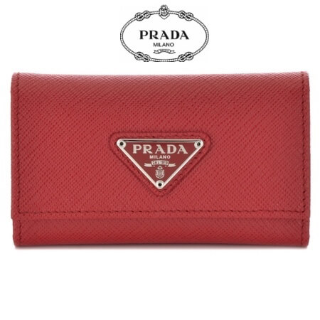 プレゼントに最適 PRADA  6連キーケース 情熱のレッド16SS